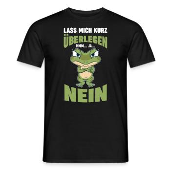 Lass mich kurz überlegen NEIN - Männer T-Shirt - Schwarz - Vorne - AI Model Male 178 light (178cm)