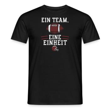 Ein Team, eine Einheit - Football - Männer T-Shirt - Schwarz - Vorne - AI Model Male 178 light (178cm)