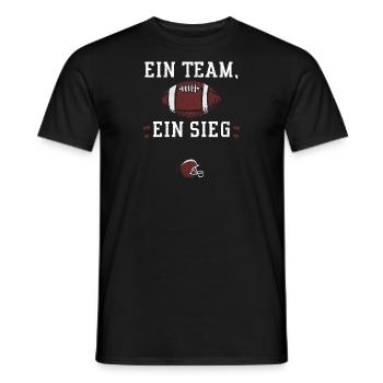 Ein Team, ein Sieg - Football - Männer T-Shirt - Schwarz - Vorne - AI Model Male 178 light (178cm)