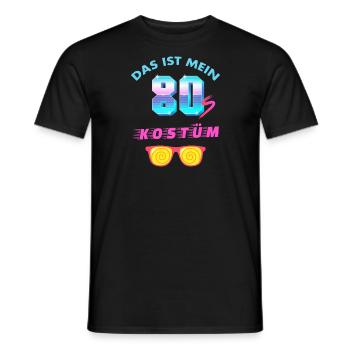 Das Ist Mein 80s Kostüm - 80er Achtziger Party - Männer T-Shirt - Schwarz - Vorne - AI Model Male 178 light (178cm)