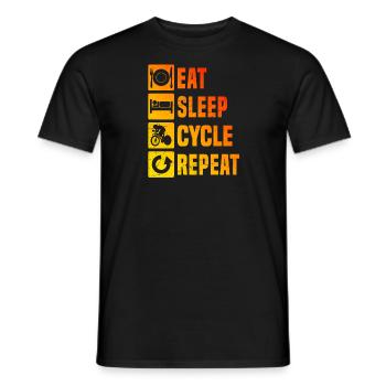 Vélo de route Vélo de route Vélo de route Hommes - T-shirt homme - noir - Devant - AI Model Male 178 light (178cm)