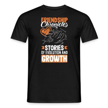 Friendship Chronicles Histoires d’évolution et - T-shirt homme - noir - Devant - AI Model Male 178 light (178cm)
