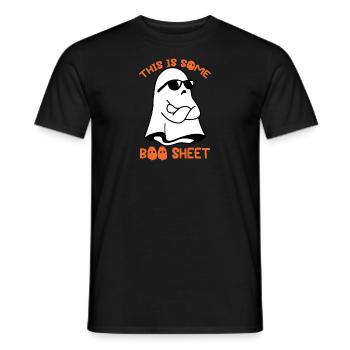 Halloween Ghost Funny This Is Some Boo Sheet - Men's T-Shirt - black - Front - AI Model Male 178 light (178cm)