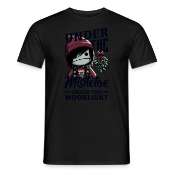 Under the Mistletoe Under the Moonlight Emocore - Men's T-Shirt - black - Front - AI Model Male 178 light (178cm)