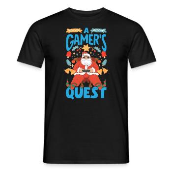 Mode inspirée du jeu Jeux sur le thème des Fêtes - T-shirt homme - noir - Devant - AI Model Male 178 light (178cm)
