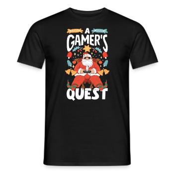 Mode inspirée du jeu Jeux sur le thème des Fêtes - T-shirt homme - noir - Devant - AI Model Male 178 light (178cm)