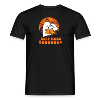 Halloween Bookworm Ghost Lire la suite Booooks - T-shirt homme - noir - Devant - AI Model Male 178 light (178cm)