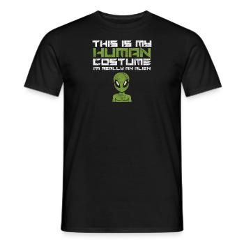 Halloween I'm Really An Alien - Männer T-Shirt - Schwarz - Vorne - AI Model Male 178 light (178cm)