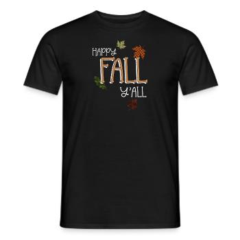 Herbst Happy Fall Y'all - Männer T-Shirt - Schwarz - Vorne - AI Model Male 178 light (178cm)