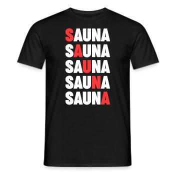 Wellness Saunagänger Saunieren Saunierer Sauna - Männer T-Shirt - Schwarz - Vorne - AI Model Male 178 light (178cm)