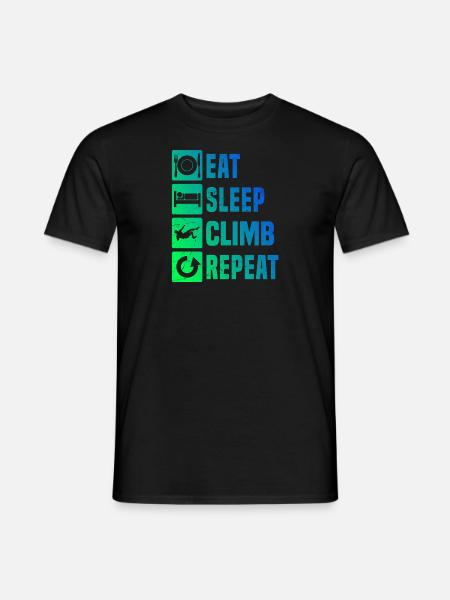 Boulder Kletterer Climber Klettern Herren - Männer T-Shirt - Schwarz