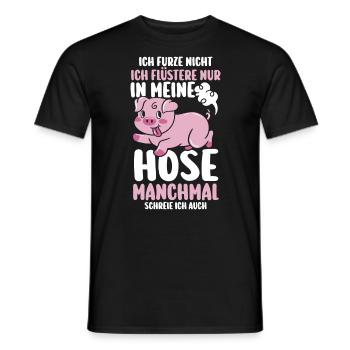 Ich Furze Nicht Schwein - Männer T-Shirt - Schwarz - Vorne - AI Model Male 178 light (178cm)