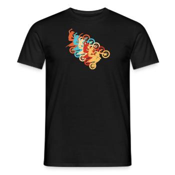 Motocross Dirt Bike Freestyle Motocross Femme - T-shirt homme - noir - Devant - AI Model Male 178 light (178cm)