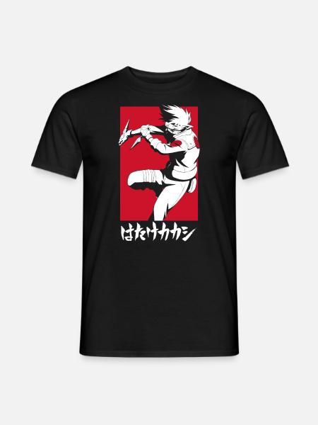 Naruto Shippuden Cooles Design Mit Kakashi - Männer T-Shirt - Schwarz