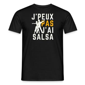 Ich kann keine Salsa - Männer T-Shirt - Schwarz - Vorne - AI Model Male 178 light (178cm)