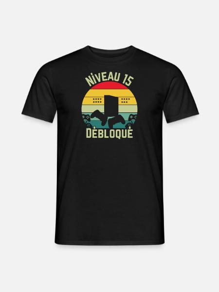 Level 15 Unlocked - Men's T-Shirt - black