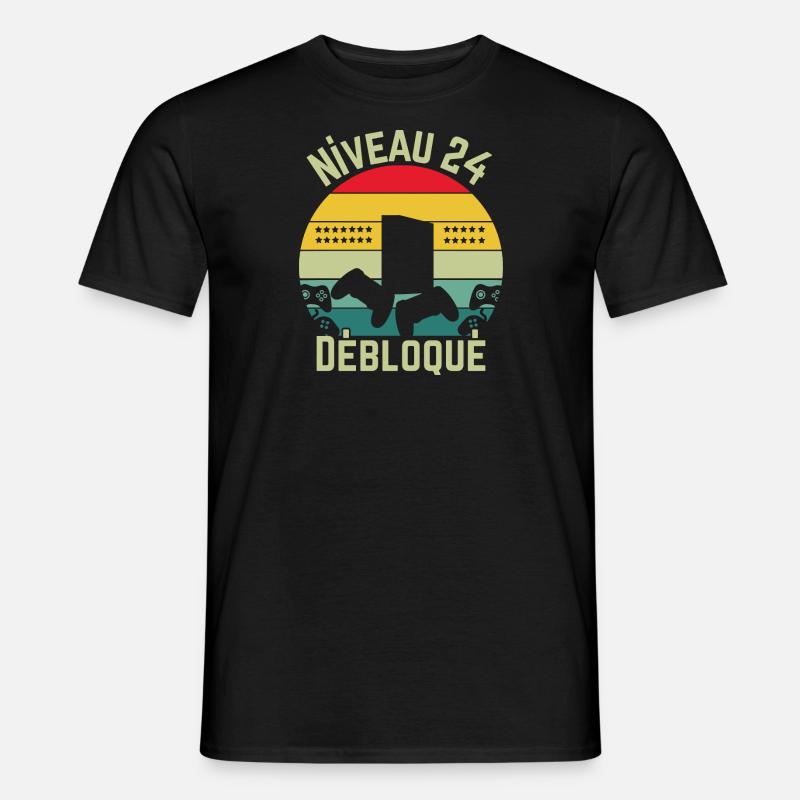 Stufe 24 freigeschaltet - Männer T-Shirt - Schwarz