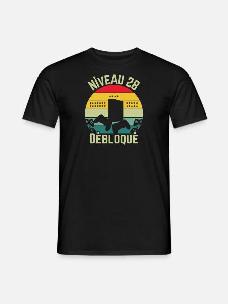 Level 28 Unlocked - Men's T-Shirt - black