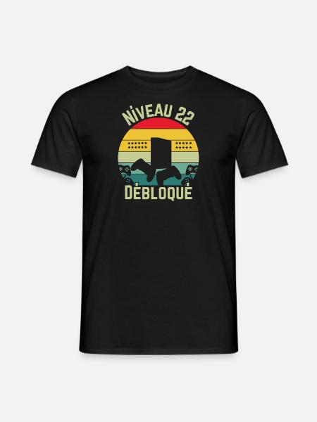 Level 22 freigeschaltet - Männer T-Shirt - Schwarz