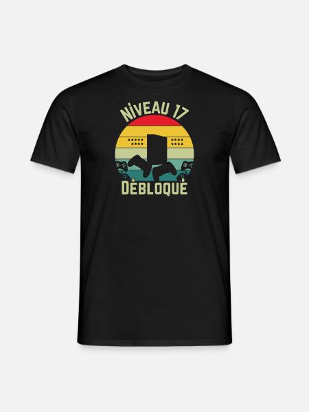 Level 17 Unlocked - Men's T-Shirt - black
