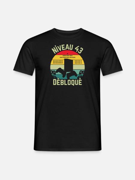 Level 43 Unlocked - Men's T-Shirt - black