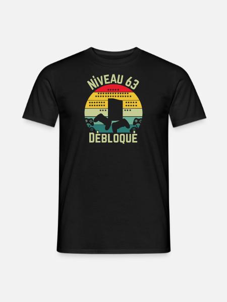 Level 63 Unlocked - Men's T-Shirt - black