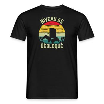 Level 65 Cleared - Men's T-Shirt - black - Front - AI Model Male 178 light (178cm)