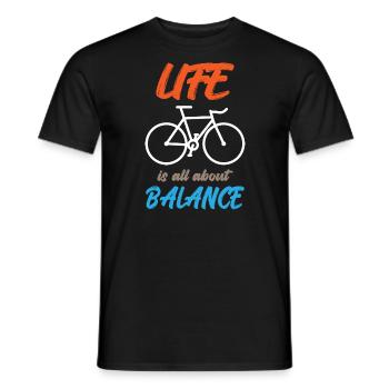 Life Is All About Balance - Männer T-Shirt - Schwarz - Vorne - AI Model Male 178 light (178cm)