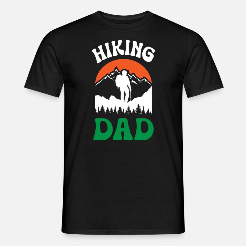 Hiking Dad - Männer T-Shirt - Schwarz