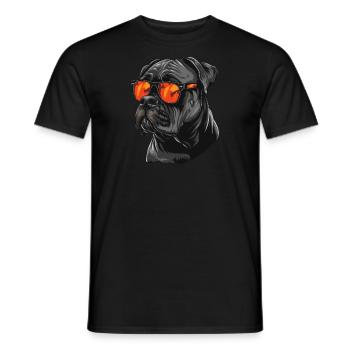 Cane Corso Italiano, Dog, Sunglasses, Summer - Men's T-Shirt - black - Front - AI Model Male 178 light (178cm)