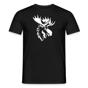 Elch - Männer T-Shirt - Schwarz - Vorne - AI Model Male 178 light (178cm)
