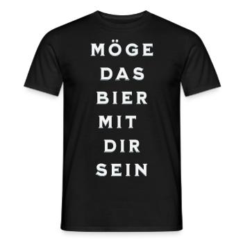 Möge das Bier mit Dir sein - Männer T-Shirt - Schwarz - Vorne - AI Model Male 178 light (178cm)