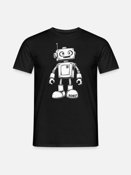 Robot - Männer T-Shirt - Schwarz