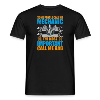 Some people call me mechanic - T-shirt homme - noir - Devant - AI Model Male 178 light (178cm)