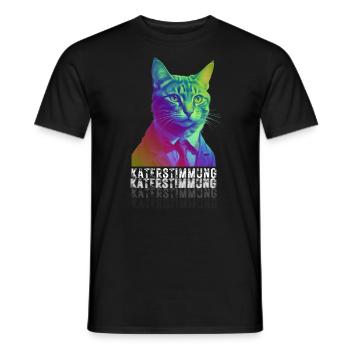 Hangover mood: Monday sends its regards - Men's T-Shirt - black - Front - AI Model Male 178 light (178cm)
