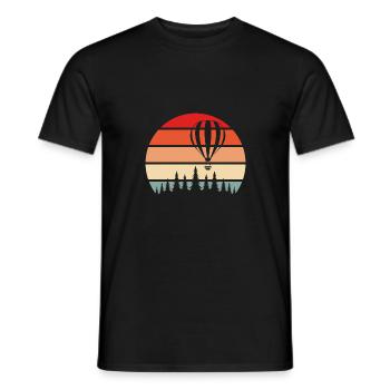 Ballonfahrt Heißluftballon Ballonfahrer - Männer T-Shirt - Schwarz - Vorne - AI Model Male 178 light (178cm)