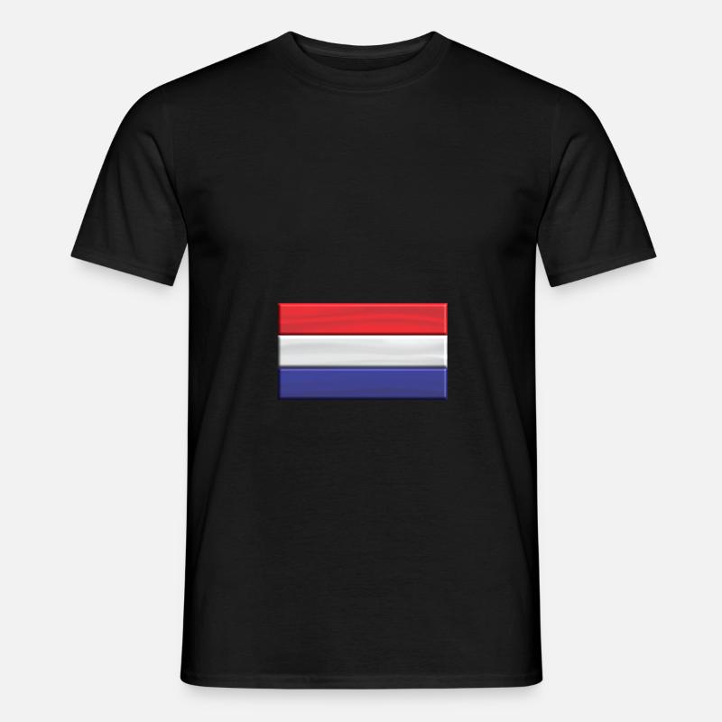 Netherlands flag 3 D Holland - Men's T-shirt - black