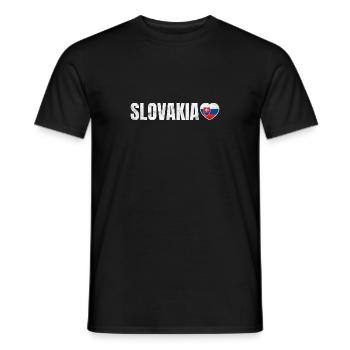 Slowakei - Männer T-Shirt - Schwarz - Vorne - AI Model Male 178 light (178cm)