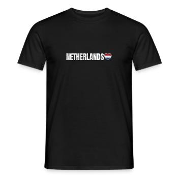 Netherlands - Men's T-Shirt - black - Front - AI Model Male 178 light (178cm)