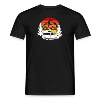 AUSZEIT - Camspter Van Design - Männer T-Shirt - Schwarz - Vorne - AI Model Male 178 light (178cm)