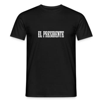 El Presidente - Men's T-Shirt - black - Front - AI Model Male 178 light (178cm)
