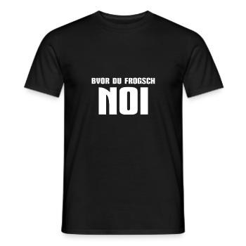 Schwäbisch Bvor du frogsch Noi Schwabe Geschenk - Männer T-Shirt - Schwarz - Vorne - AI Model Male 178 light (178cm)