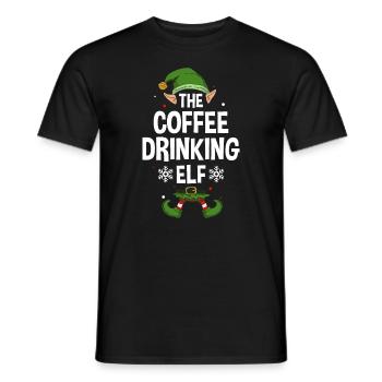 Le café Boire Elf Party Family Group Matchin - T-shirt homme - noir - Devant - AI Model Male 178 light (178cm)
