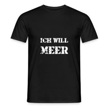 Ich will Meer - Männer T-Shirt - Schwarz - Vorne - AI Model Male 178 light (178cm)
