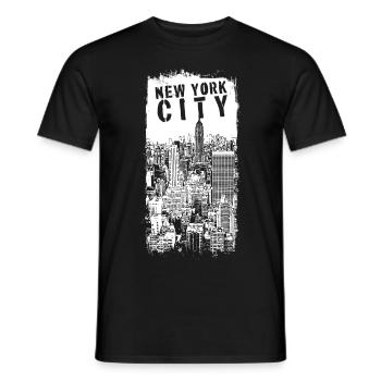 New York City - Männer T-Shirt - Schwarz - Vorne - AI Model Male 178 light (178cm)