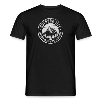 Sports de montagne Randonnée Aventure Nature. Drôles de dictons - T-shirt homme - noir - Devant - AI Model Male 178 light (178cm)