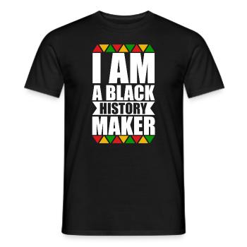 I am a black history maker - Men's T-Shirt - black - Front - AI Model Male 178 light (178cm)