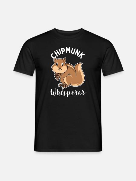 Streifenhörnchen-Flüsterer - Männer T-Shirt - Schwarz