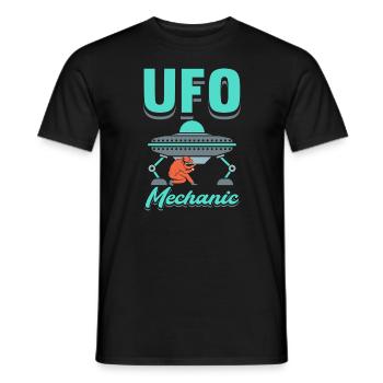 UFO-Mechaniker - Männer T-Shirt - Schwarz - Vorne - AI Model Male 178 light (178cm)