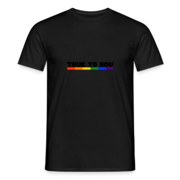 Rainbow Connection Embrace, Happy Pride - Männer T-Shirt - Schwarz - Vorne - AI Model Male 178 light (178cm)